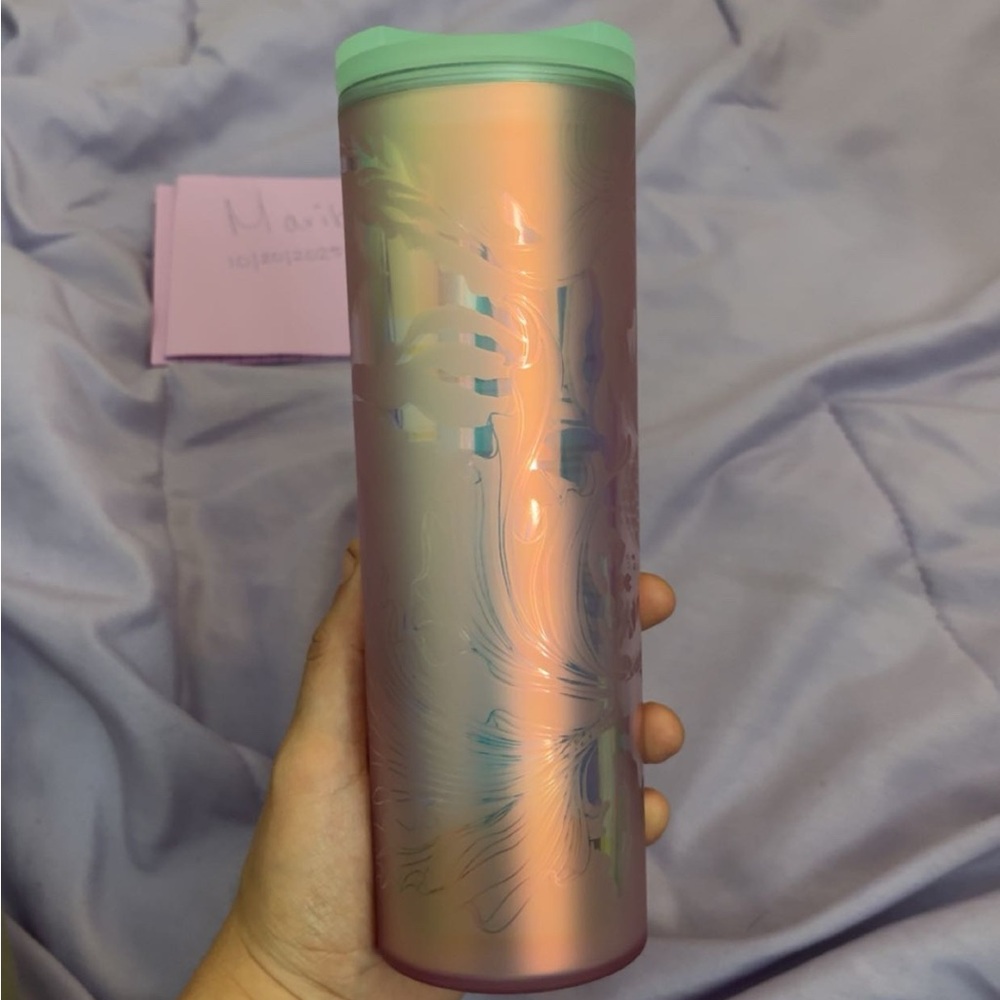 Iridescent Hot/Cold Tumbler with Mint Lid